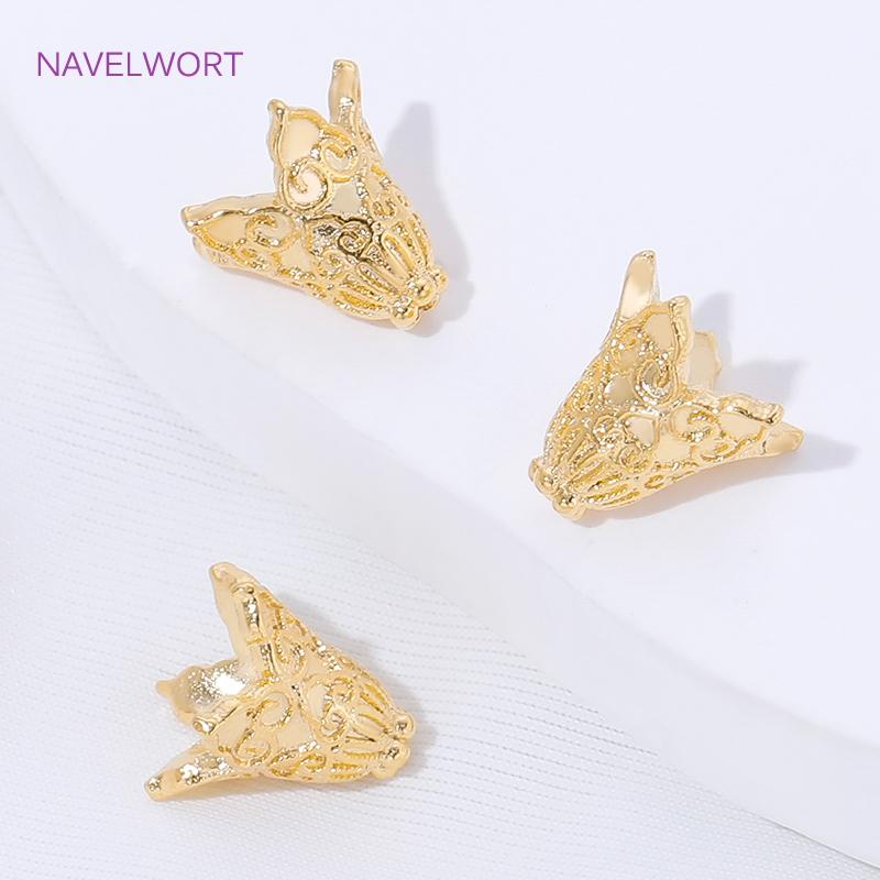2/4/6 Pièces Laiton Plaqué Or 18K Embouts Espaceurs Perles Pour Bracelets, Embouts Perles Fleurs, Accessoires Fabrication Bijoux DIY, Embouts Pour Perles