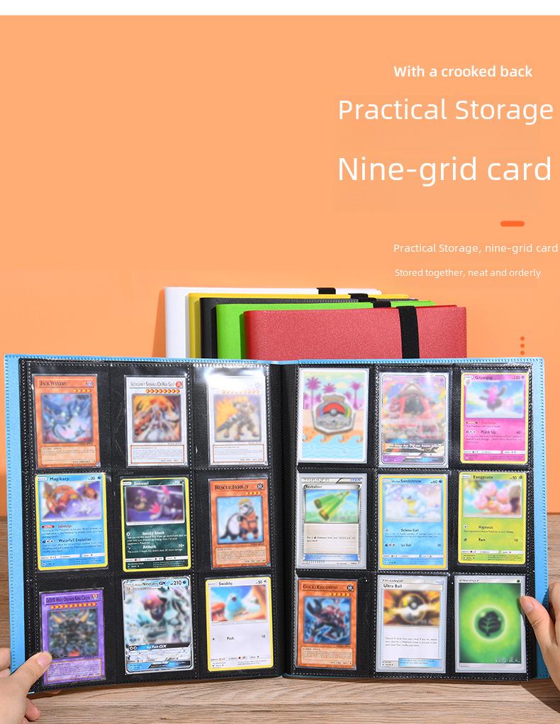 I lager: A4 Pokemon-kortalbum med nio fickor för små kort och Ultraman-samlingar