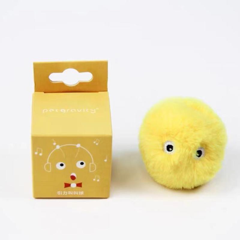 

1 шт. плюшевые домашние животные, называющие мяч, будут звучать самовосстанавливающиеся игрушки для кошек, забавный крик, пародия, игрушка для домашних животных жёлтый