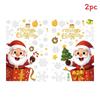 Pvc Festive Christmas Snowflake And Santa Static Stickers For Decoration Window