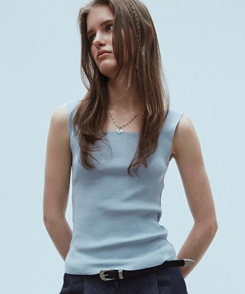 Nigaennikol [Essential] Square Neck Knit Sleeveless_3Pack