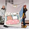 1pc Yier BuBu Bear3 Theme Blanket - Digital Print, Polyester, Cozy for All Seasons, Perfect for Outdoor, Camping, and Travel
