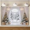 Yeele Photography Backdrop White Curtains Living Room Decor Window Xmas Tree Gift Girls Christmas Wedding Party Photo Background