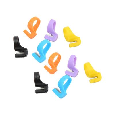 10pcs Plastic Ring Cutter Different Colors Finger Blade Durable Thread Cutter Embroidery