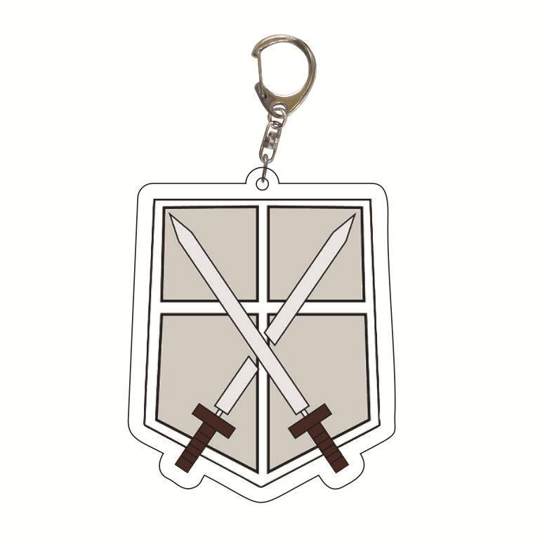 

Attack on Titan Key Ring Acrylic Key Ring Custom Logo Print Innovative Bagpack Attachment Stock Available High Quality 55mm