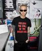 SHIRTMYLIPS Disco Slogan Rockstar Crop T-Shirt Black