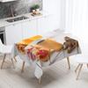 Breakfast Gourmet Printed Tablecloth Stain Resistant Waterproof Rectangular  Kitchen Table Decoration Home Decor