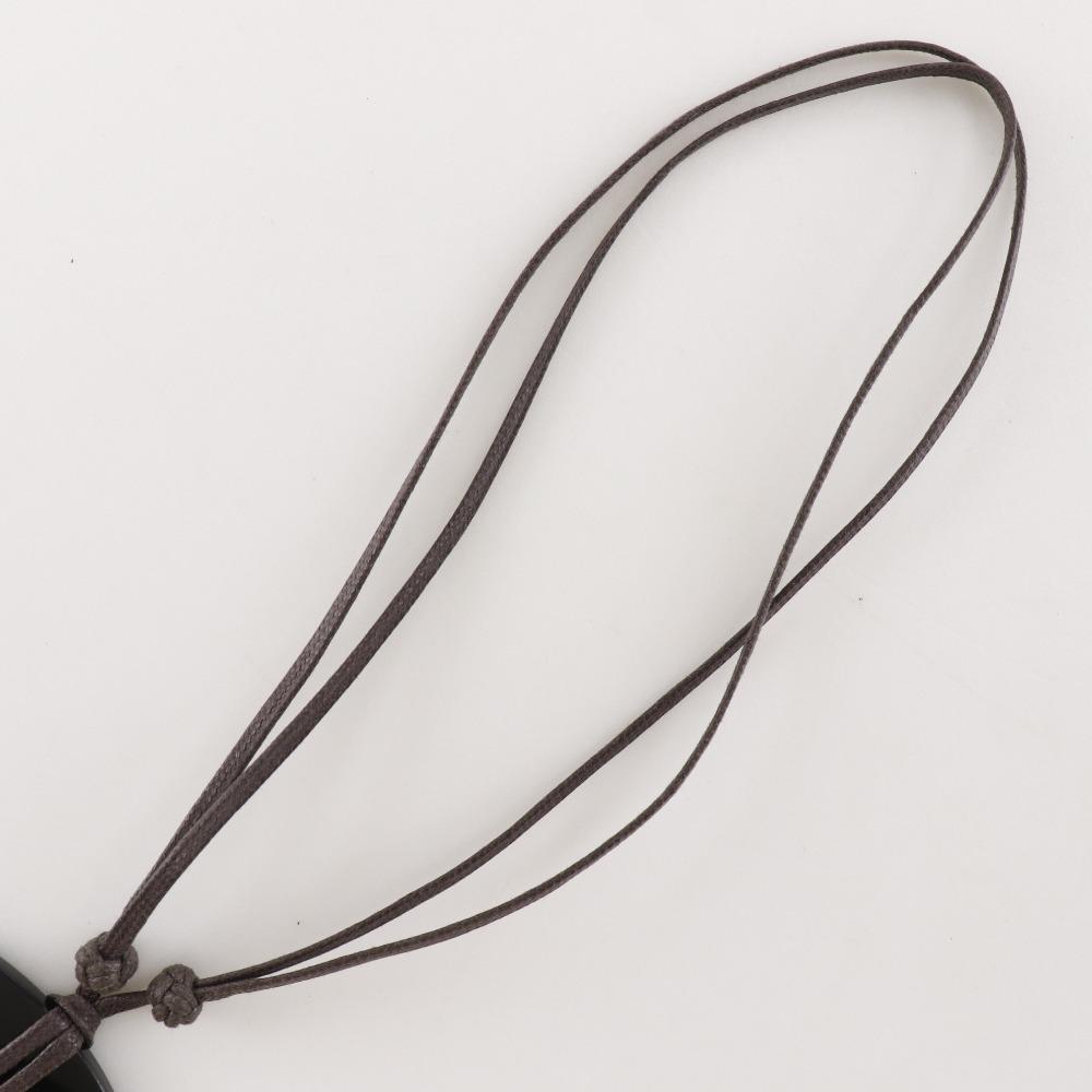 HERMES Lift GM Necklace black Buffalo horn 25.1g Women Used