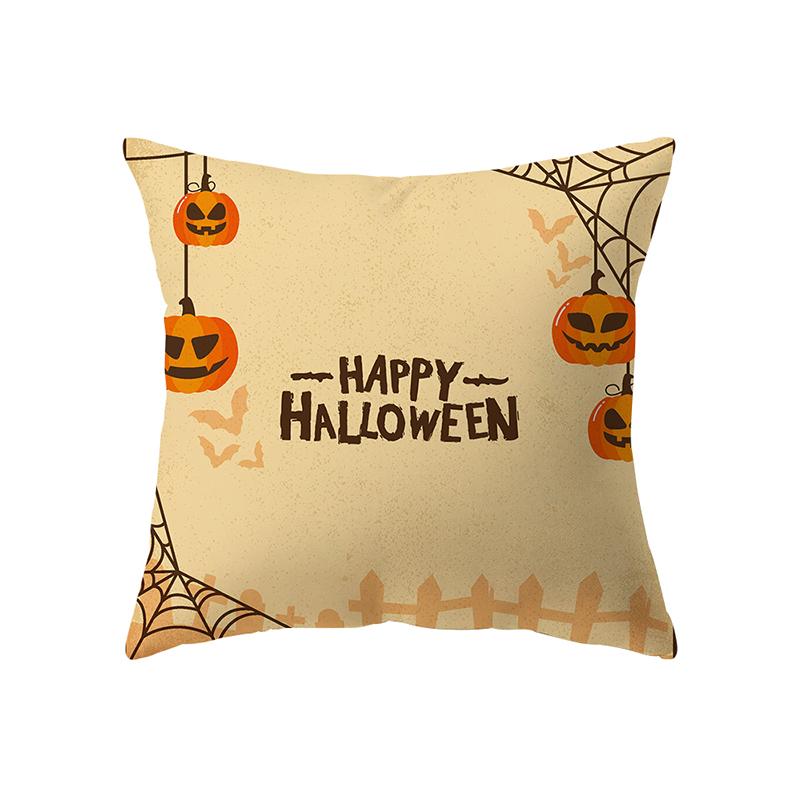 Pumpkin Alphabet Halloween Theme Pillow Cover Sofa Cushion  Holiday Gift Party Decoration Home Decor
