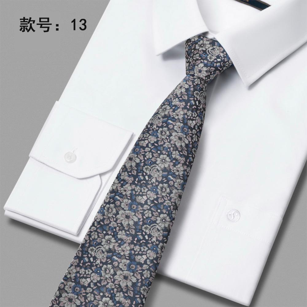 Men'S Tie Polyester Jacquard Embroidered Tie High-End Business Casual Dress Tie