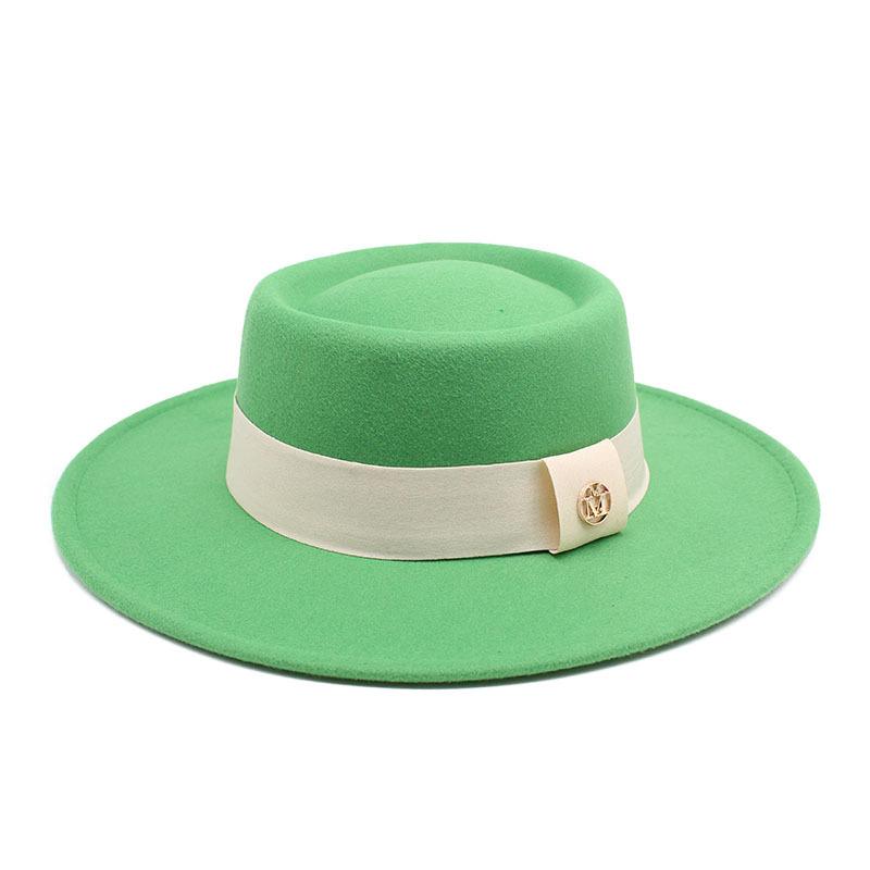 Hat Women'S Season Versatile Wool British Vintage French Celebrity Winter Felt Hat Hepburn Jazz Top Hat