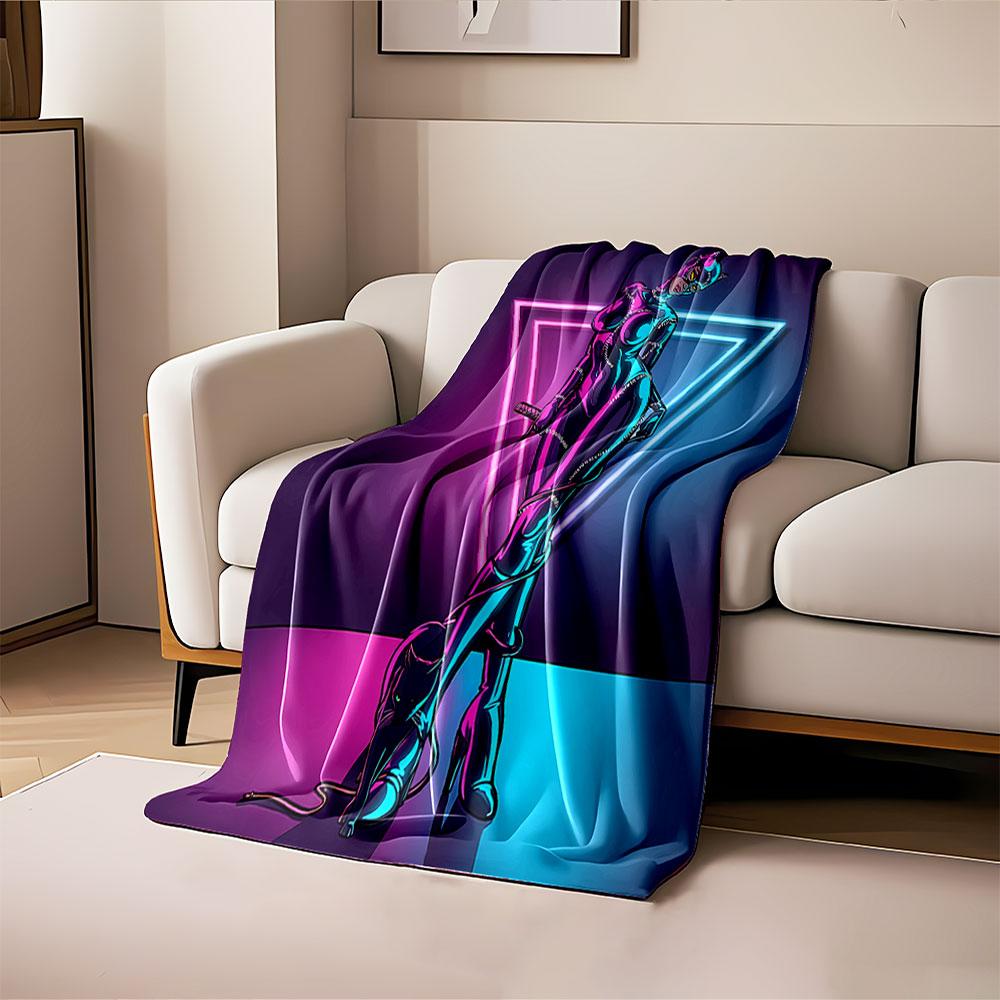 Neon Catwoman Blanket Design for All Seasons Blanket Lunch Break Throw Gift