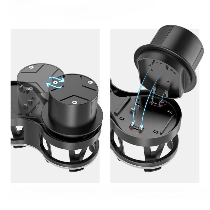 Universal Automobile Cup Holder Stand for Boat Vehicle Multifunctional Double Car Water Cup Holder with Adjustable Mounting Base