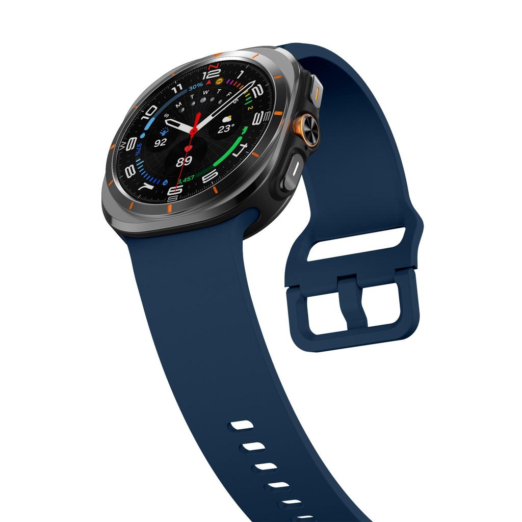 Silikonband für Samsung Galaxy Watch ultra Armband 47mm Zubehör Sportarmband Galaxy Watch 7 ultra Monochrom Sportarmband