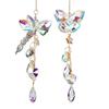 Faux Crystal Suncatcher Colorful Prism Butterfly/Dradonfly Window Hanging Ornament for Window Ceiling Garden Home Decor