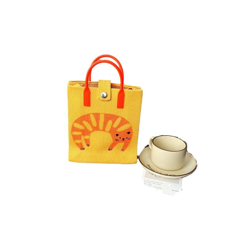 Premium Sense, Mobile Phone Bag Large Capacity Knitted Bag Niche Versatile Shoulder Messenger Bag Cartoon Fashion Handbag