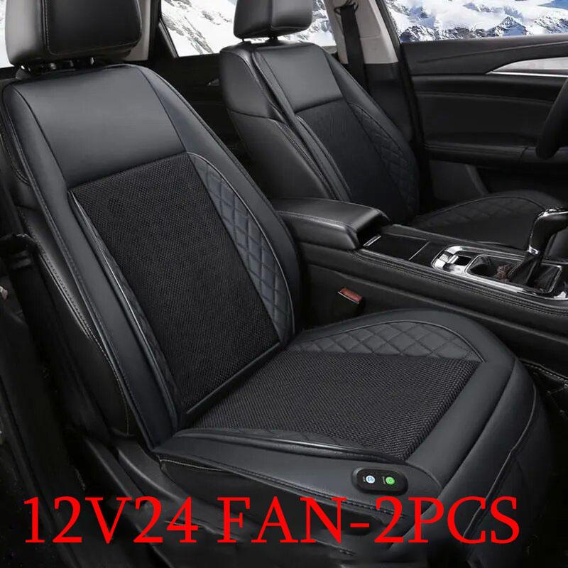 2PCS DC 12V 8Fan16Fan Fast Blowing Ventilation Seat 3D Spacer Car Summer Cool Air Seat Cushion  Cooling Pat Refrigerated Seat