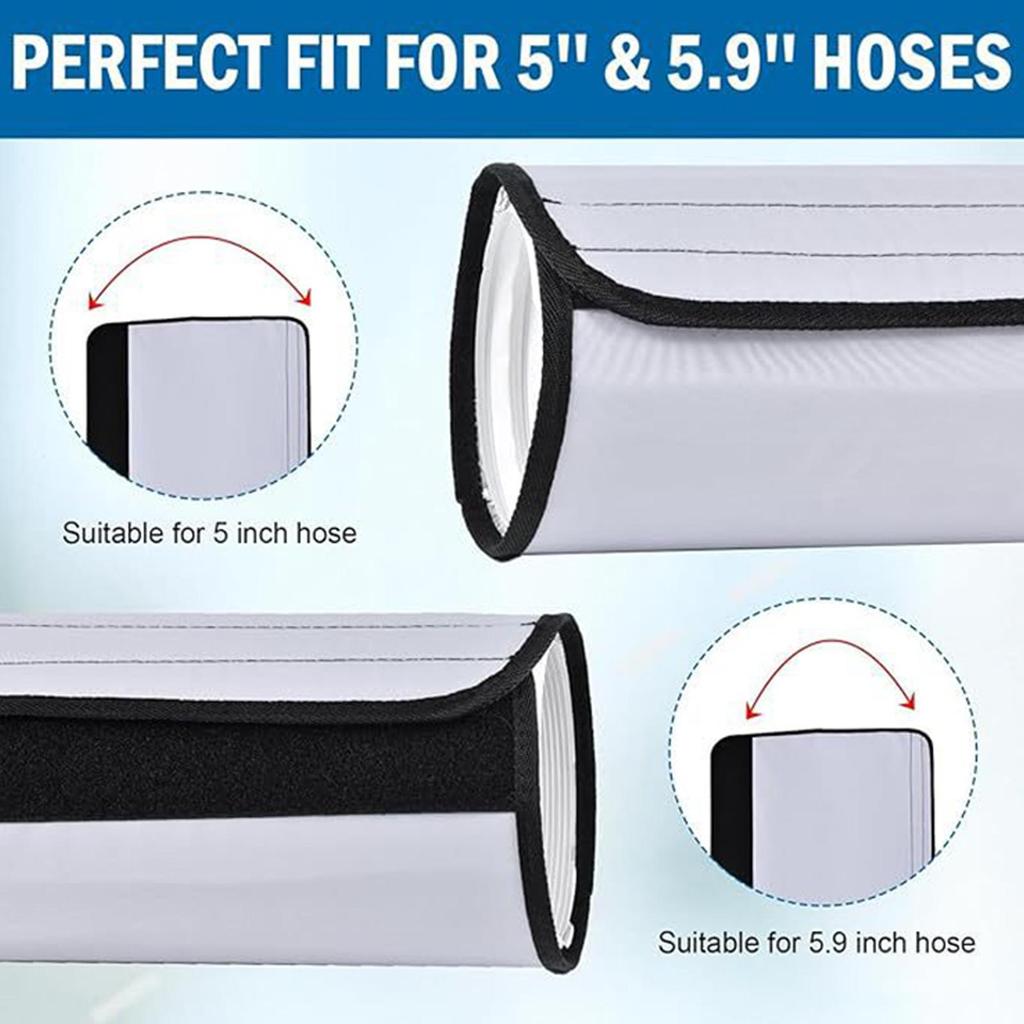 Portable Air Conditioner Hose Cover Wrap kit for 5-5.9 Inch Diameter Exhaust Hose Insulated Hoses Duct Vent Cover