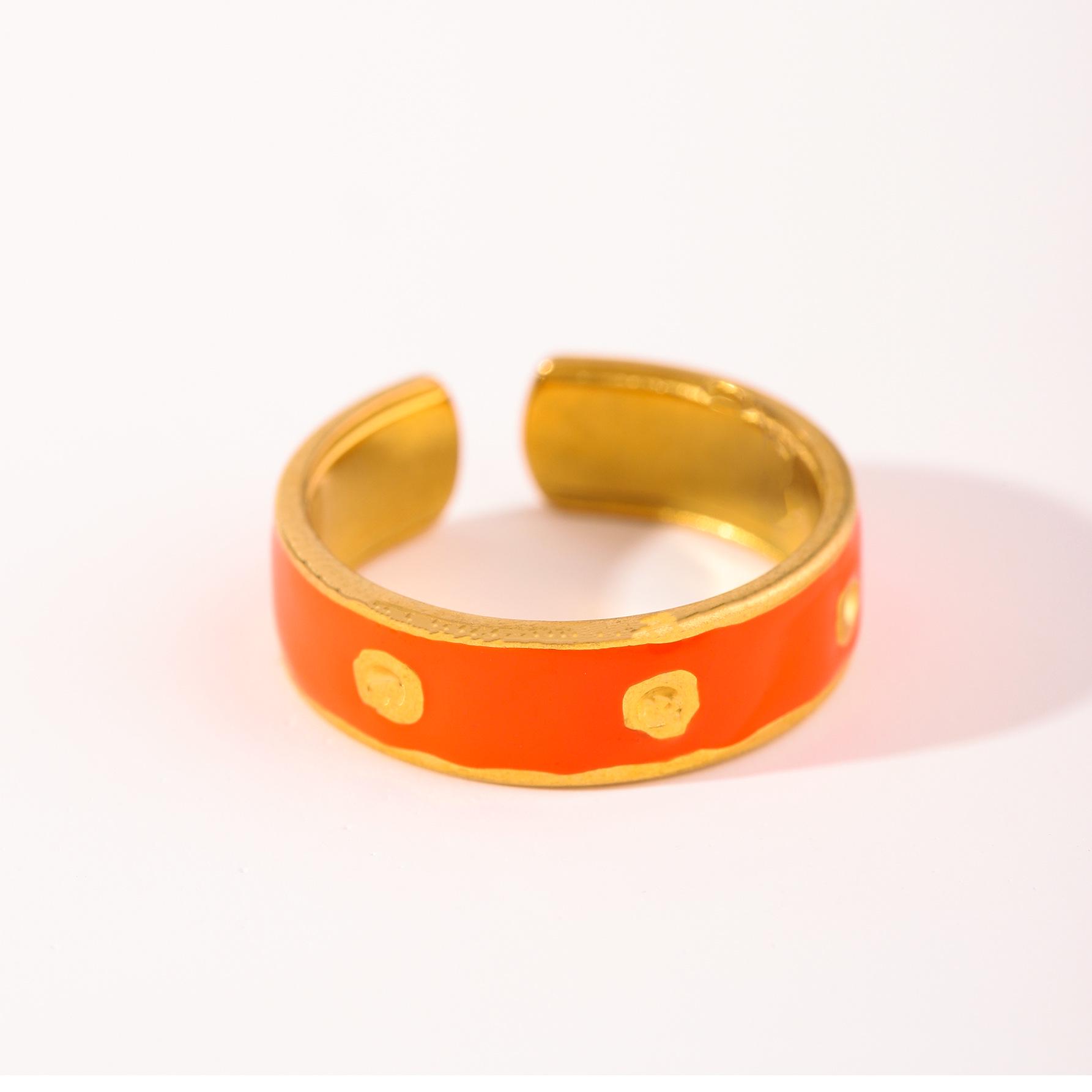 

European and American Stainless Steel Non-fading Drip Oil Open Irregular High-end Ring Jewelry Adjustable