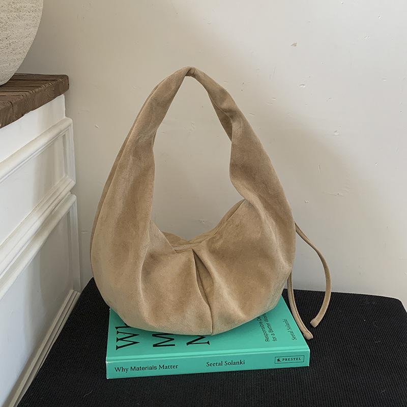 Retro fashion large-capacity bag women's 2025 new simple and versatile dumpling bag niche high-end shoulder women's bag