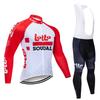 Mens Long Sleeve Cycling Jersey Set Breathable Quick Dry Performance Bike Wear Road