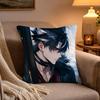 Genshin Impact WWriothesley Pillow Case Soft Plush Cushion Cover Double Print and Invisible Zipper for Sofa Home Car Use