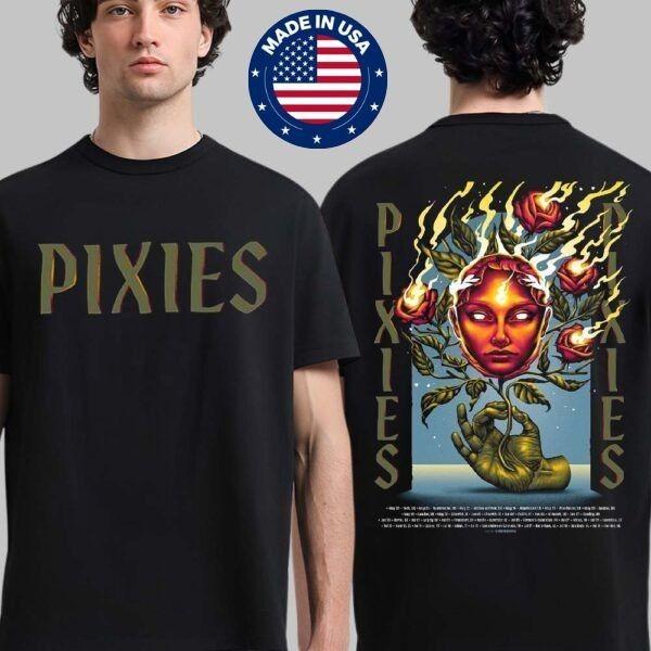 Pixies Europe UK Tour 2026 Flaming Roses Two Sided T-Shirt Tee