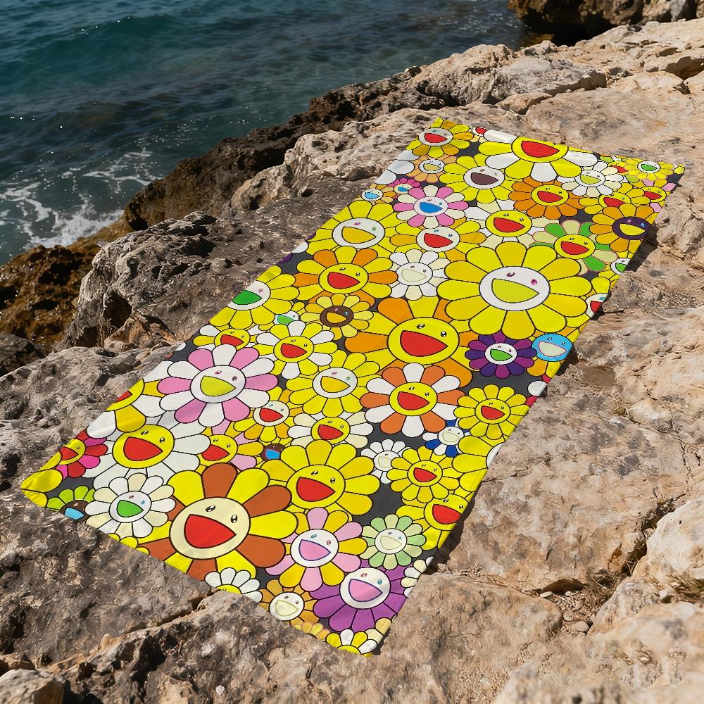 T-takashi cute art M-murakami Towel Beach Quick Dry Soft Pool Towels Gift for Travel Gym Shower Camping sports