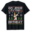 Dabbing Go Jesus Es Ist Dein Geburtstag Frohe Weihnachten Tag T-Shirt Herren Kleidung Papa Ehemann Weihnachten Kostüm Geschenke Lustiger Spruch T-Shirt