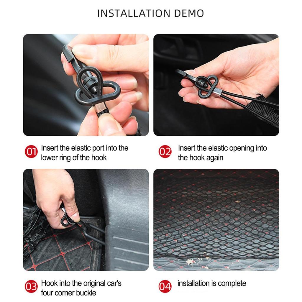 Cargo Net, Trunk Net, Luggage Net, 27.6 x 27.6 inches (70 x 70 cm),