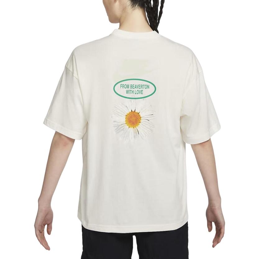 Nike Sportswear Drop Shoulder Sleeve T Shirt Women's Sail White HJ9427-133