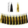 20 Pcs/Bag 35Cm Paper Tassel Black Gold New Year'S Birthday Party Wedding Arrangement Diy Tassel Curtain Ribbon