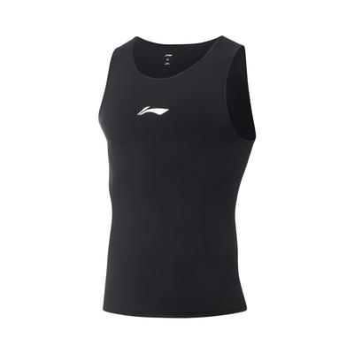 Li Ning Professional Basketball Series CBA Quick-Dry Cool Tight Round Neck Letter Print Fitness Shirt Men Tops AUDV067-2