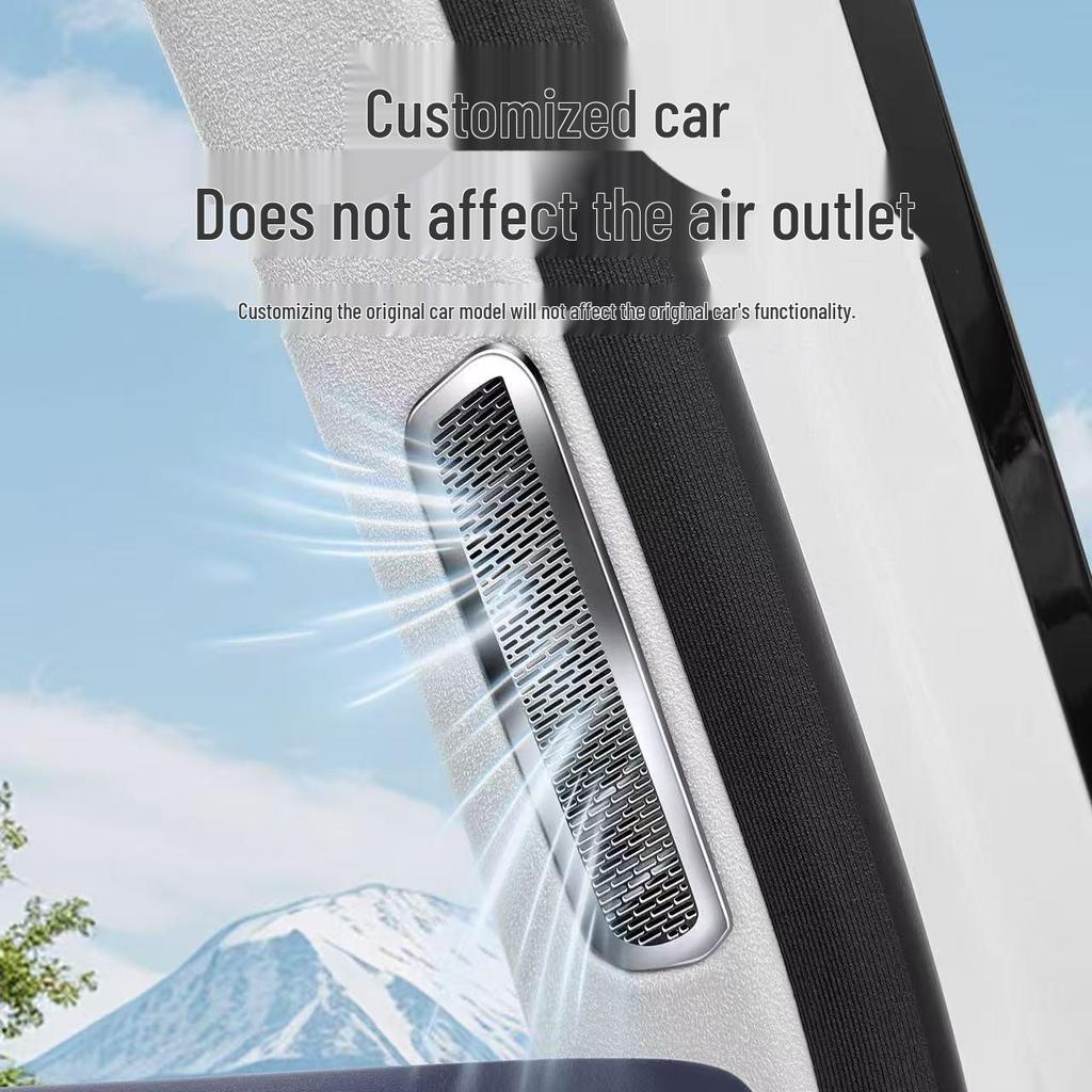 Jike 9X Stainless Steel Under-Seat Air Vent Dust Cover - Interior Modification Accessory