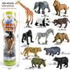 "1-9 inch Plastic Animal & Dinosaur Model Toy Set"