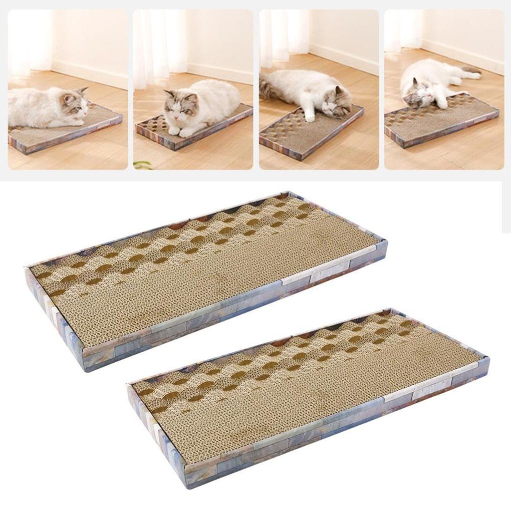 Škrabadlo pro kočky, A Kreslený vlnitý papír bez úlomků, Škrabadlo pro kočky, Hračka pro broušení kočičích drápků, Potřeby pro domácí mazlíčky proti nudě