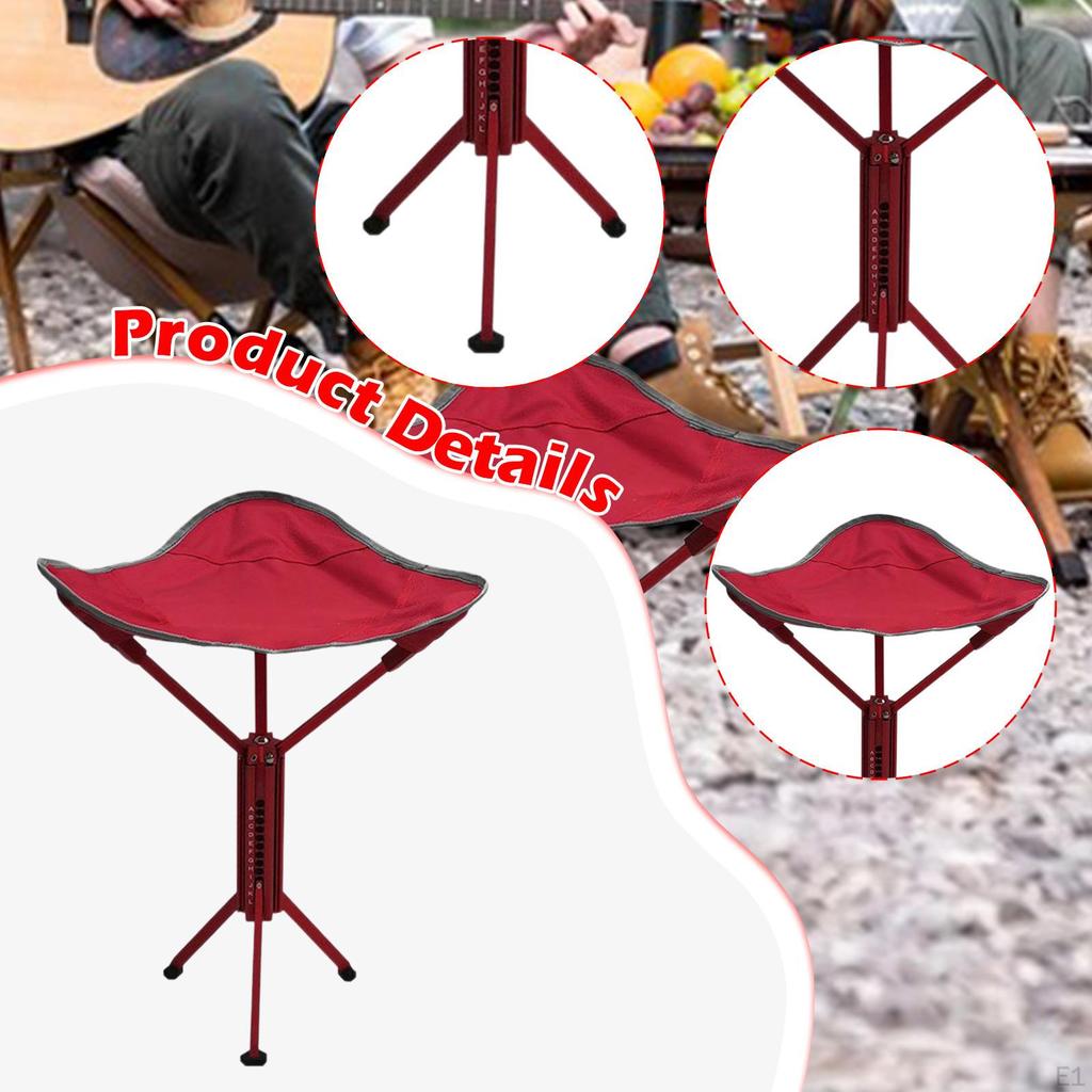 Camping Stool Fishing Tripod Foot Rest Compact Small Foldable Chair Slacker for Picnic Walking