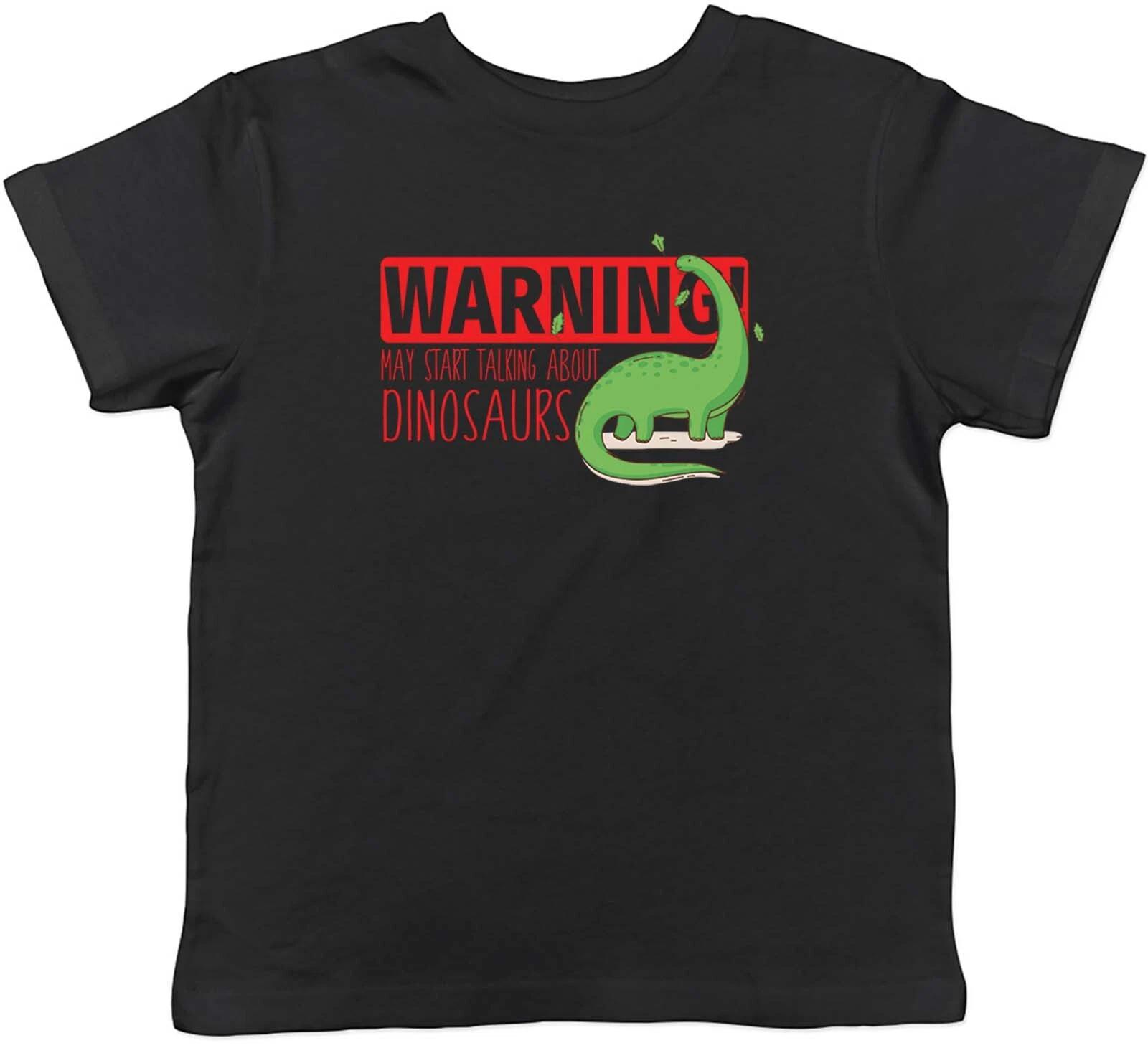 Warning Dinosaurs Kids T-Shirt Herbivores Fossil Museum Childrens Boy Girls Gift 150