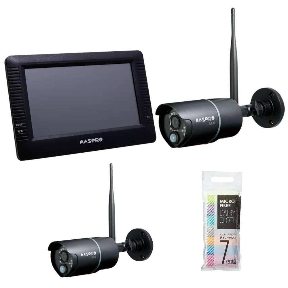 

Maspro Electric Works Monitor Wireless HD Camera Set 7-дюймовий монітор EP2WCFM Додаткова тканина для камери в комплекті Набір із 3 предметів & &