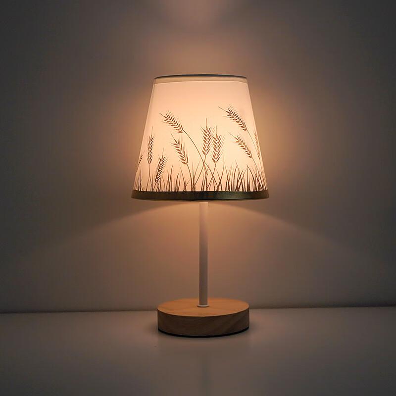 Solid Wood Wheat Ear Design Rechargeable Ambient Night Light