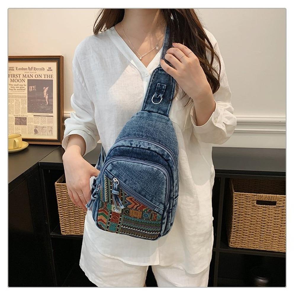 Lightweight Large Capacity denim Multipurpose Storage Bag for Daily Use