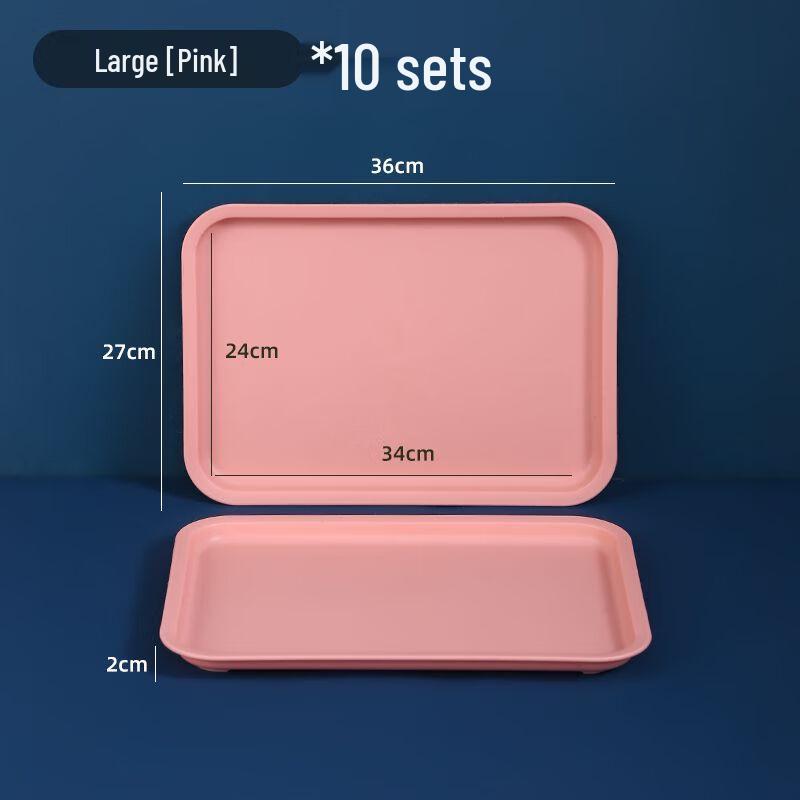 White Rectangular Plastic Serving Tray