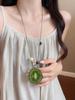 Spring & Summer Dopamine Fruit Slice Resin Drop Necklace – Women's Vacation Style Sweater Chain