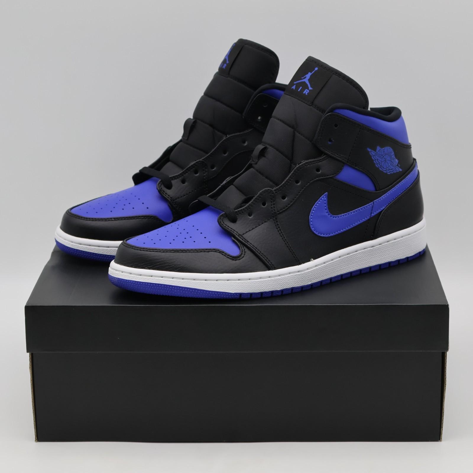 554724-068 NIKE AIR JORDAN 1 MID ЧЕРНЫЙ СИНИЙ (Мужской) 9