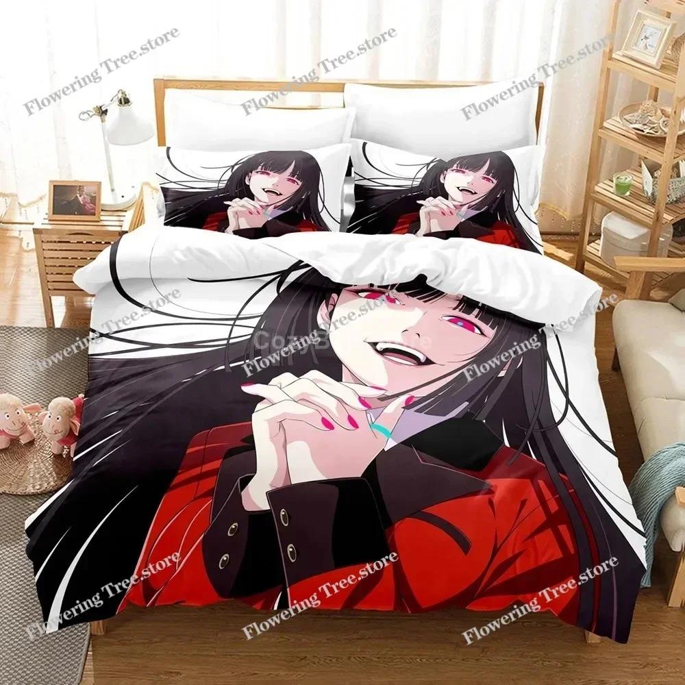 Kakegurui Bedding Set For Girl Anime 3d Duvet Cover Sets Comforter Bed Linen Twin Queen King Single Size Boys Kids Gift Cartoon0