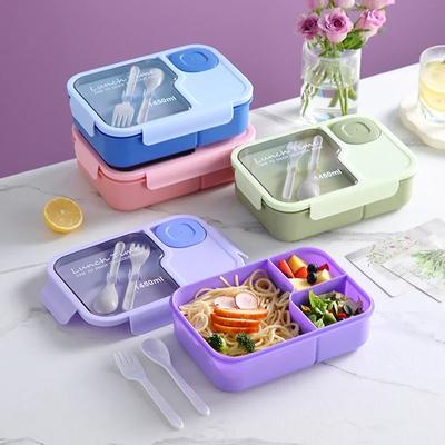 Boîte à lunch Bento pour enfants filles dessin animé étudiants Kawaii mignon chauffant 3 grilles sandwich collation boîte de nourriture spéciale cantine stockage de nourriture