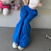 Women's Cobalt Blue Wide-Leg Quick-Dry Casual Pants
