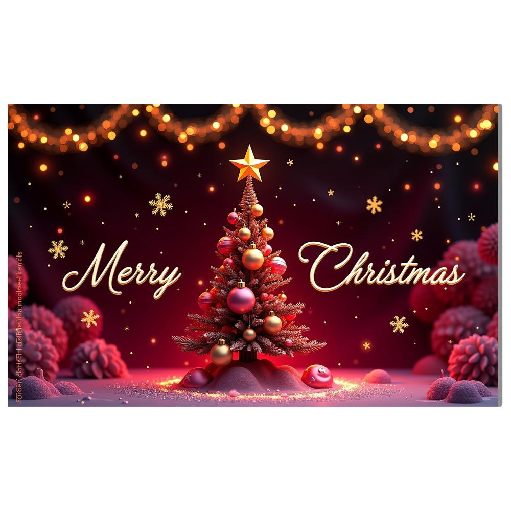 Holiday Decoration Christmas Tree Winter Decoration Event Decor Colorful Lights Seasonal Banner For Indoor Decoration Winter