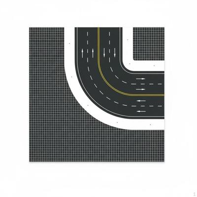 Model Town Road Plate Easy To Use Sand Table Mat Modular Design Scene Street Surface for