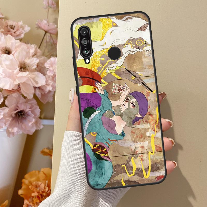 Ukiyoe mononoke Kusuriuri For Honor 50 Pro Phone Case For Huawei Nova 5T P Smart Z 2019 P20 P30 P40 Lite P50 Pro